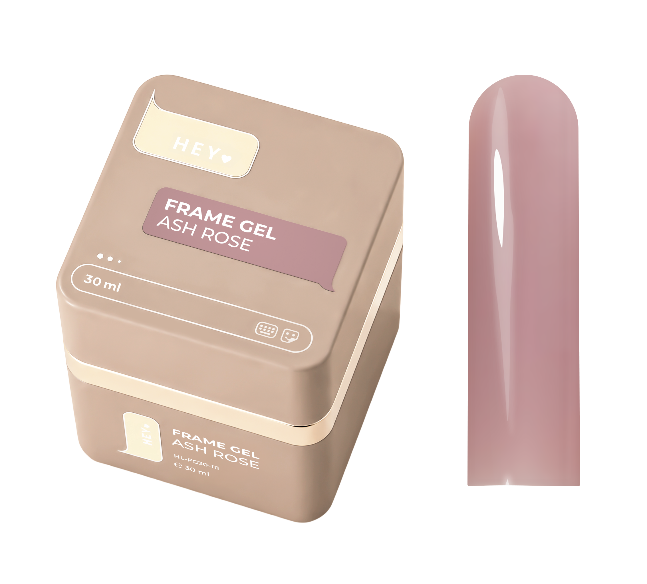 HEYLOVE. Frame Gel, ASH ROSE, with pump 30 ml